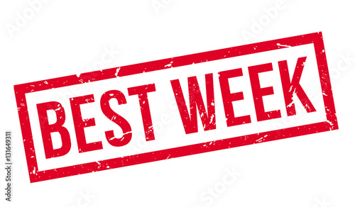 Best week rubber stamp