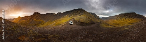 On the highland gravel road, Iceland