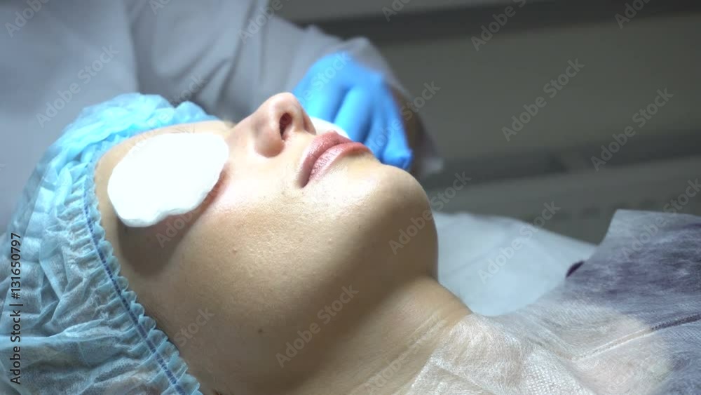 Young woman getting treatment in beauty saloon Young woman getting treatment in beauty saloon