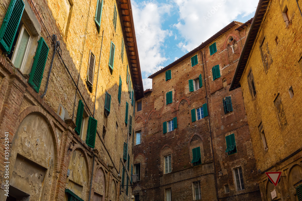 old buildings in Siena, Tuscany, Italy