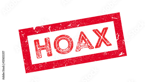 Hoax rubber stamp