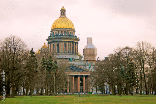 Saint Isaak church in Saint-Petersburg, Russia. photo