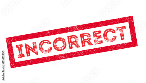 Incorrect rubber stamp