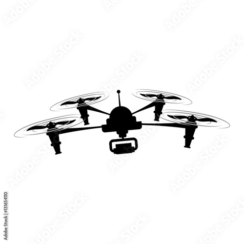 Drone robot technology icon vector illustration graphic design
