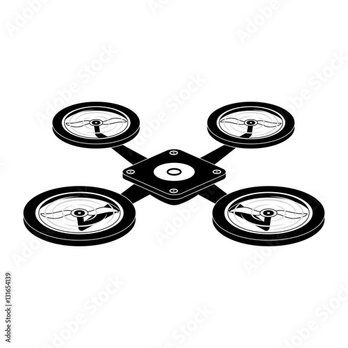 Drone robot technology icon vector illustration graphic design