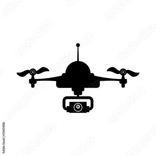 Drone robot technology icon vector illustration graphic design