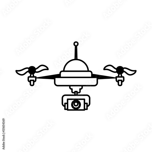 Drone robot technology icon vector illustration graphic design