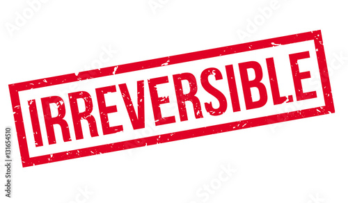 Irreversible rubber stamp