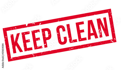 Keep Clean rubber stamp