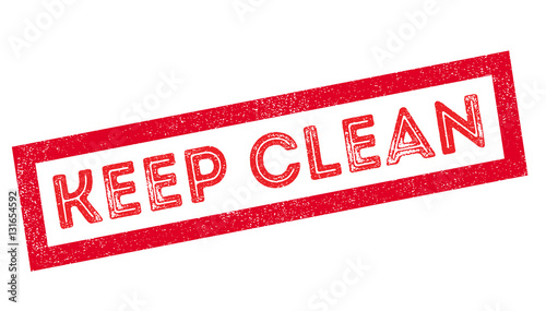 Keep Clean rubber stamp