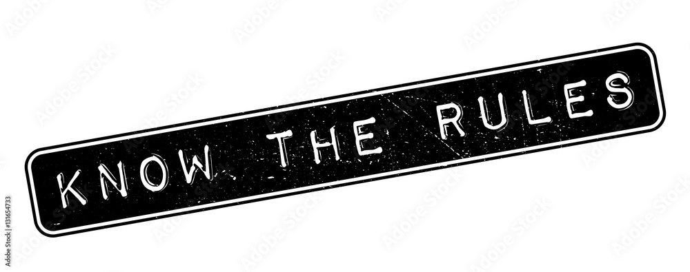 Fototapeta premium Know the rules rubber stamp