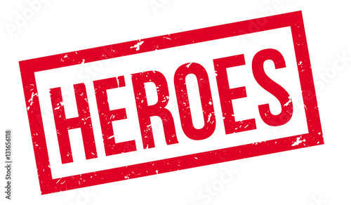 Heroes rubber stamp