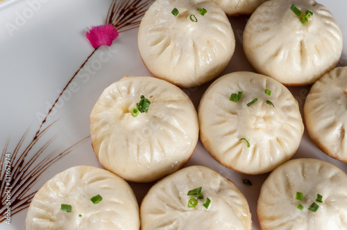 Photography Pan-Fried Baozi Stuffed with Pork