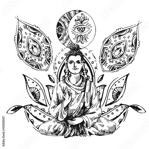 illustration  with buddha