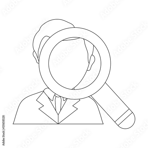 Businessman executive Profile icon vector illustration graphic design