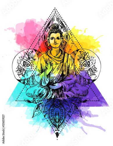 illustration  with buddha