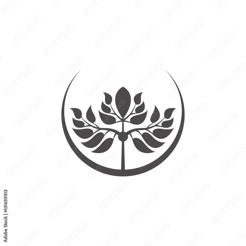 Abstract tree emblem. Tree silhouette isolated. Abstract tree emblem. Tree silhouette isolated.