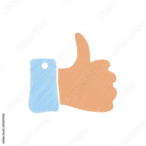 Hand thumb up icon vector illustration graphic design