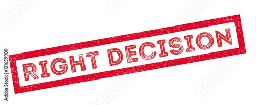 Right Decision rubber stamp