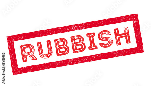 Rubbish rubber stamp
