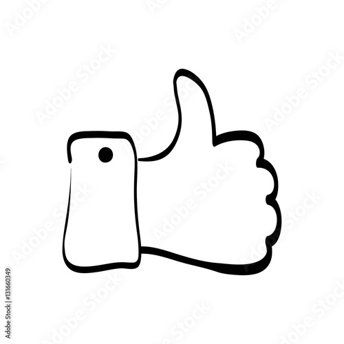 Hand thumb up icon vector illustration graphic design