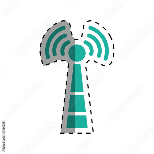 Wifi zone antenna icon vector illustration graphic design