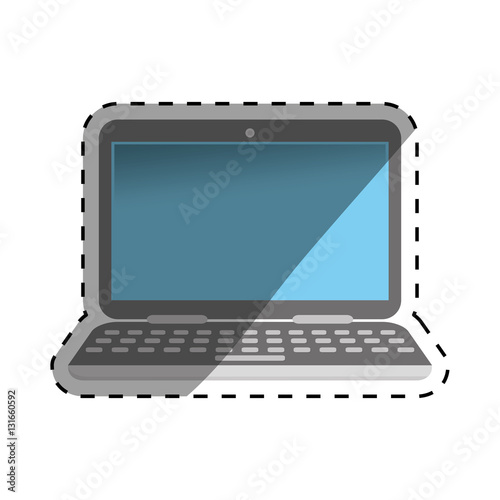 Laptop computer technology icon vector illustration graphic design