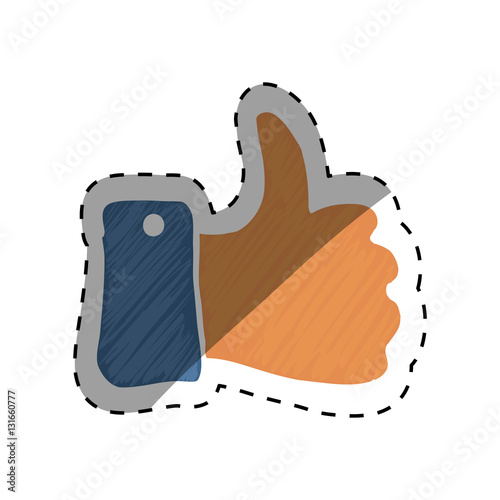 Hand thumb up icon vector illustration graphic design