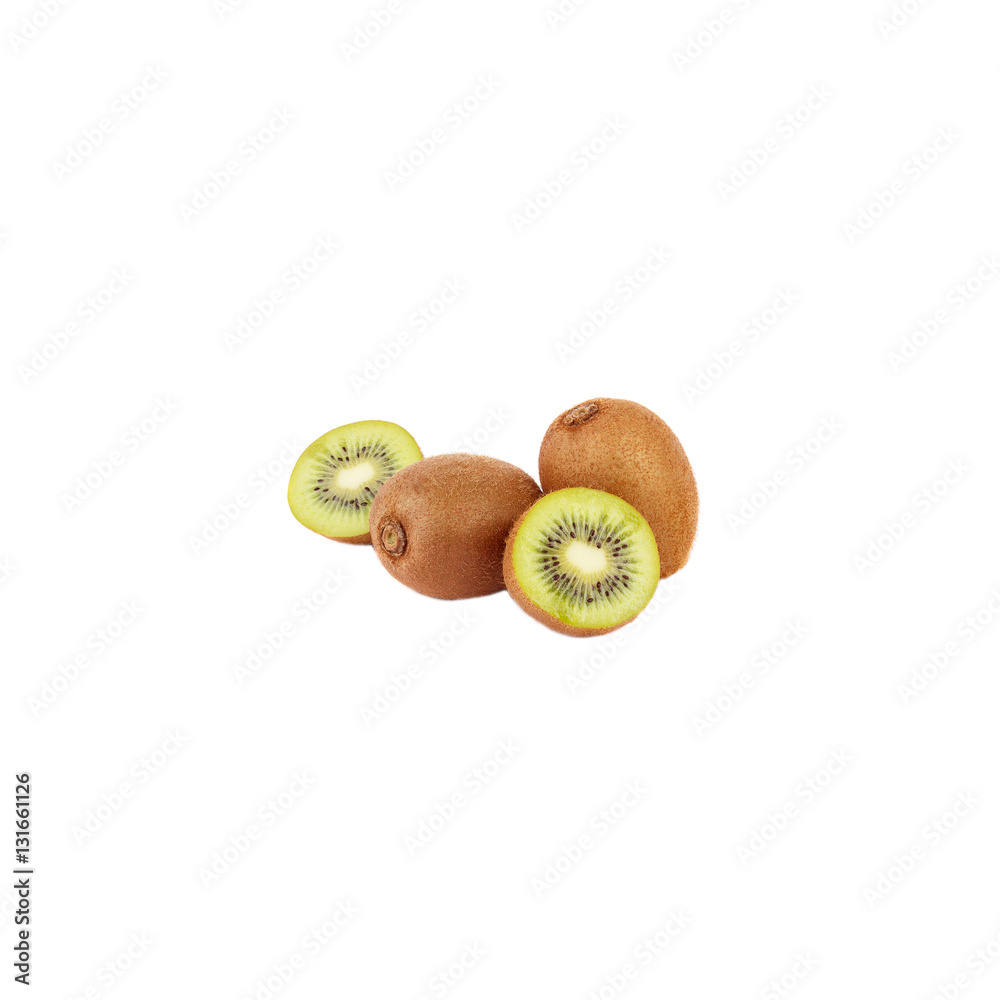 Obraz premium Fresh green kiwi, isolated on white