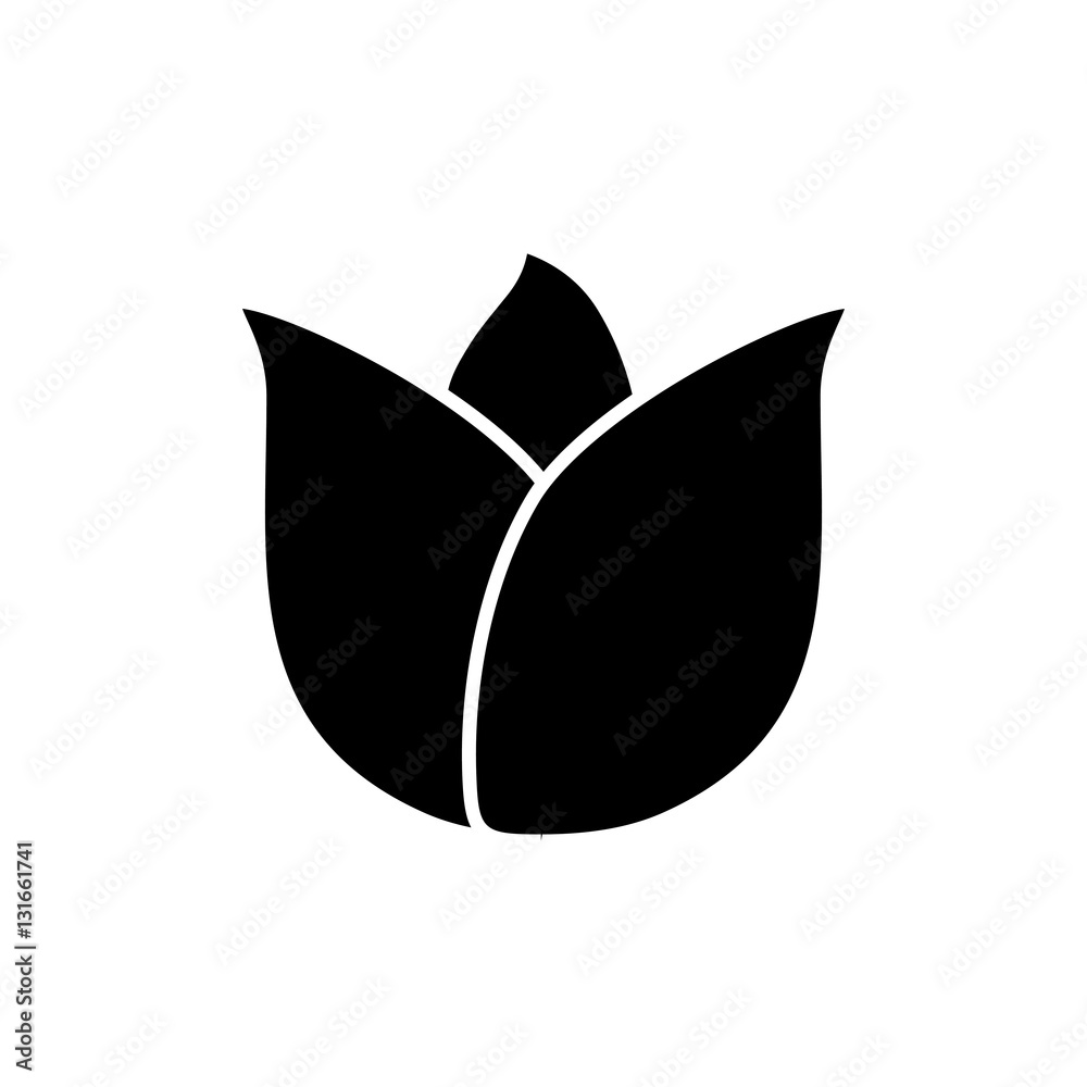 Fototapeta premium Beautiful flower plant icon vector illustration graphic design