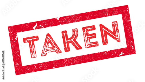 Taken rubber stamp