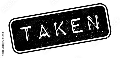 Taken rubber stamp