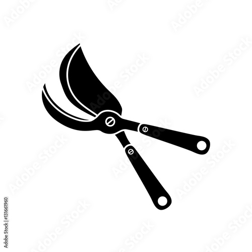 shears gardening tool icon vector illustration graphic design