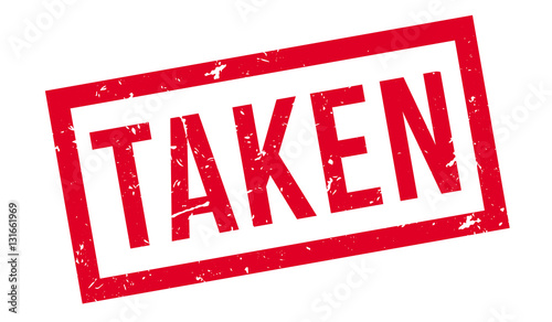 Taken rubber stamp