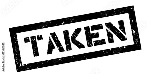 Taken rubber stamp