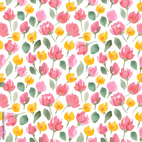 floral watercolor pattern. vector background for your design