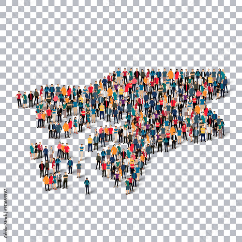 people map country Guinea Bissau vector