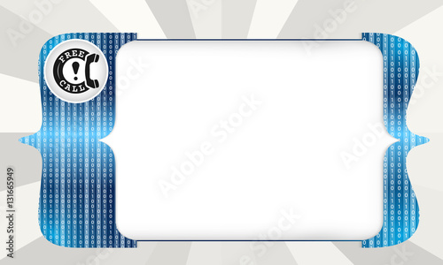 Abstract square brackets for entering text and free call symbol