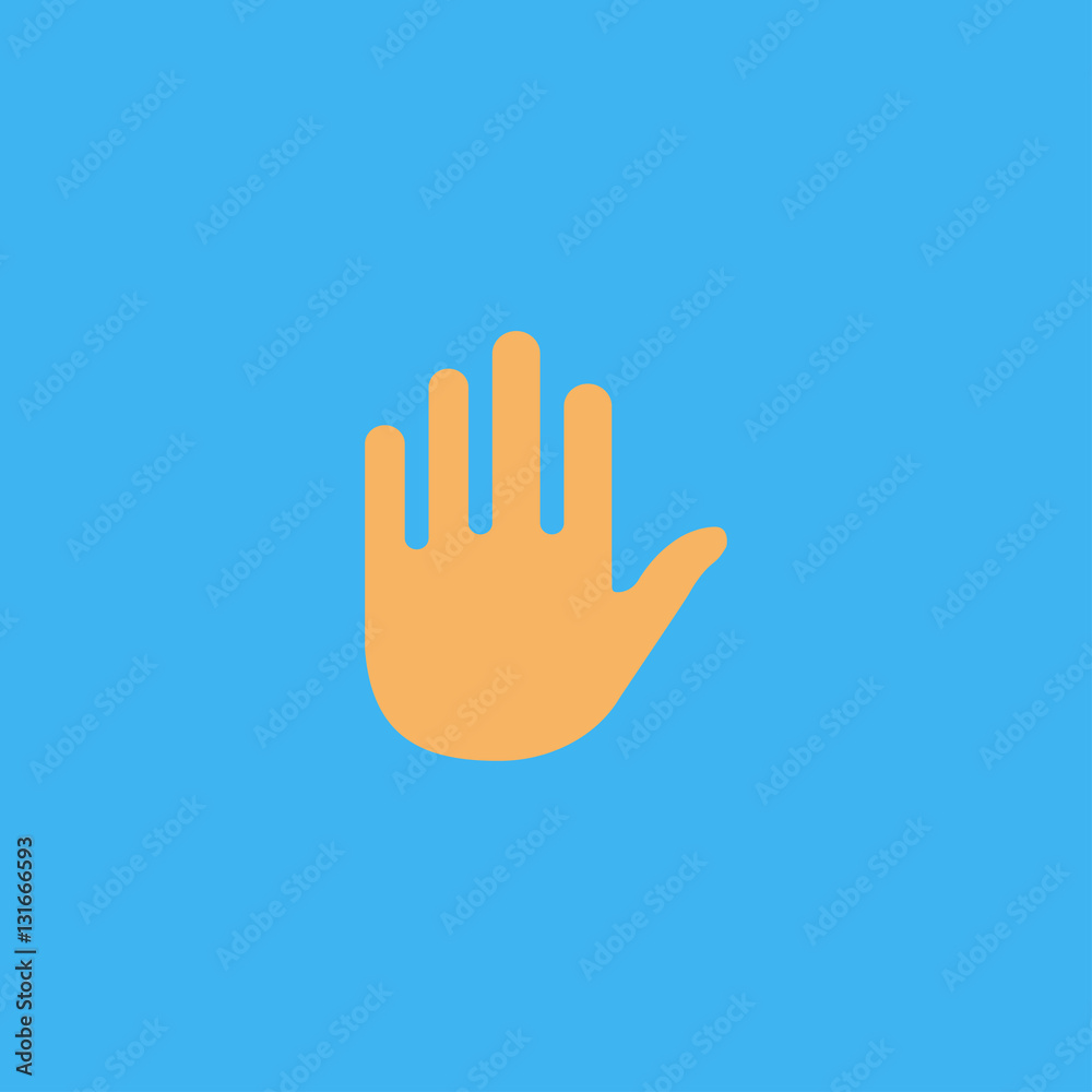 hand icon. flat design hand icon. flat design
