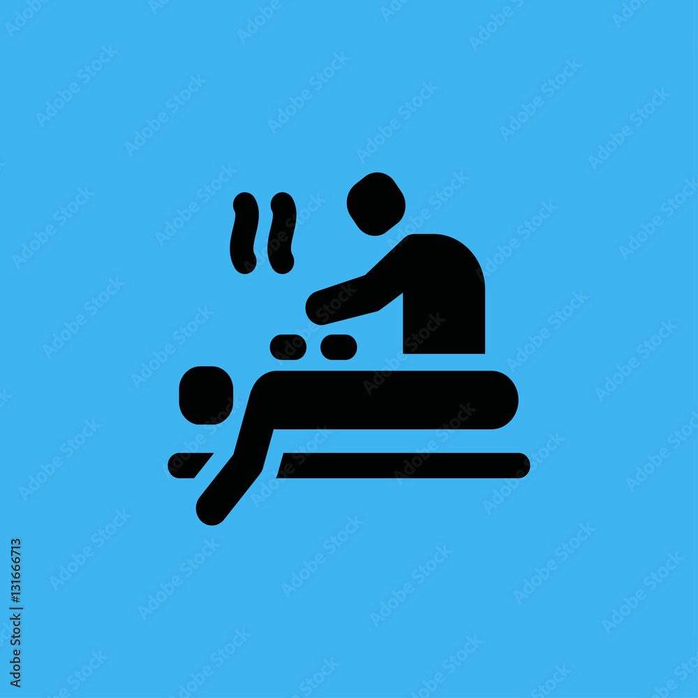masseur icon. flat design masseur icon. flat design