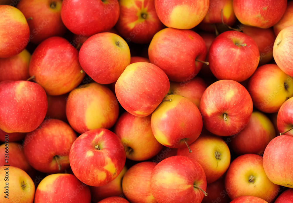 Wooden crate box full of fresh apples Wooden crate box full of fresh apples
