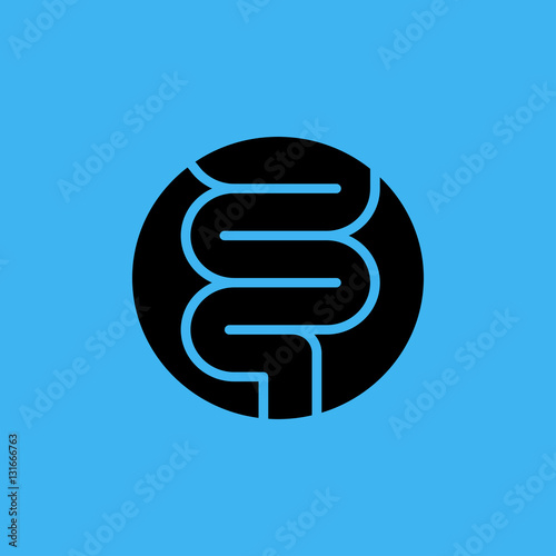 intestines icon. flat design