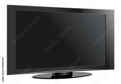 TV flat screen lcd, plasma realistic vector illustration.