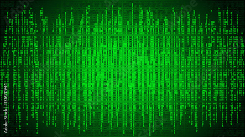 Abstract cyberspace with digital lines, binary code, matrix background with digits