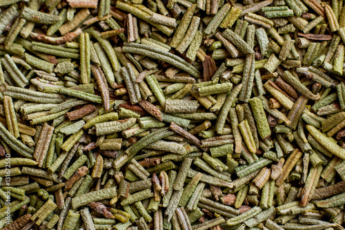 Seasoning Dried rosemary leaves. Close-up. Background photo
