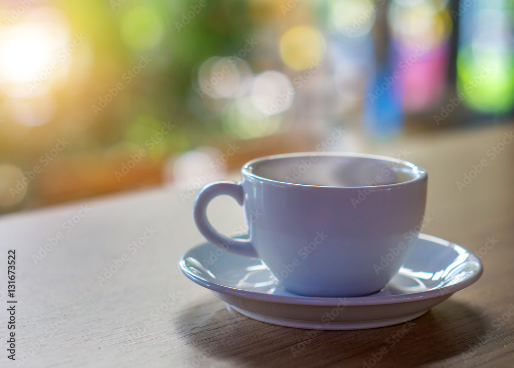 Coffee in the colorful background