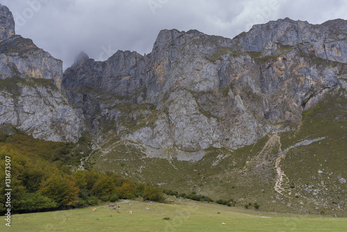 Peaks of Europe in Fuente De (Cantabria, Spain). photo