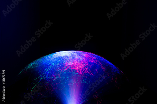 abstract motion banner on dark background