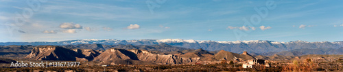 Panorama of Tabernas Desert in Spain