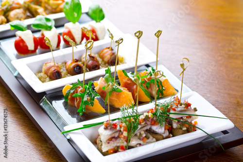 Valokuva set of finger food